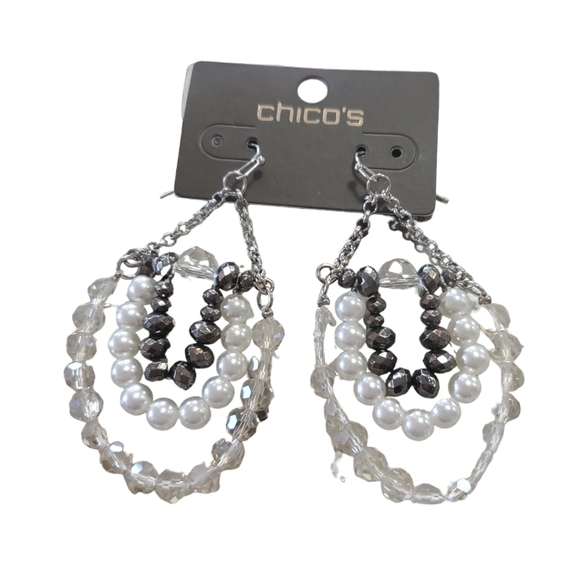 Chico's Nova Earring (New With Tags ) and Multi Strand Nova Necklace Set - Picture 4 of 14